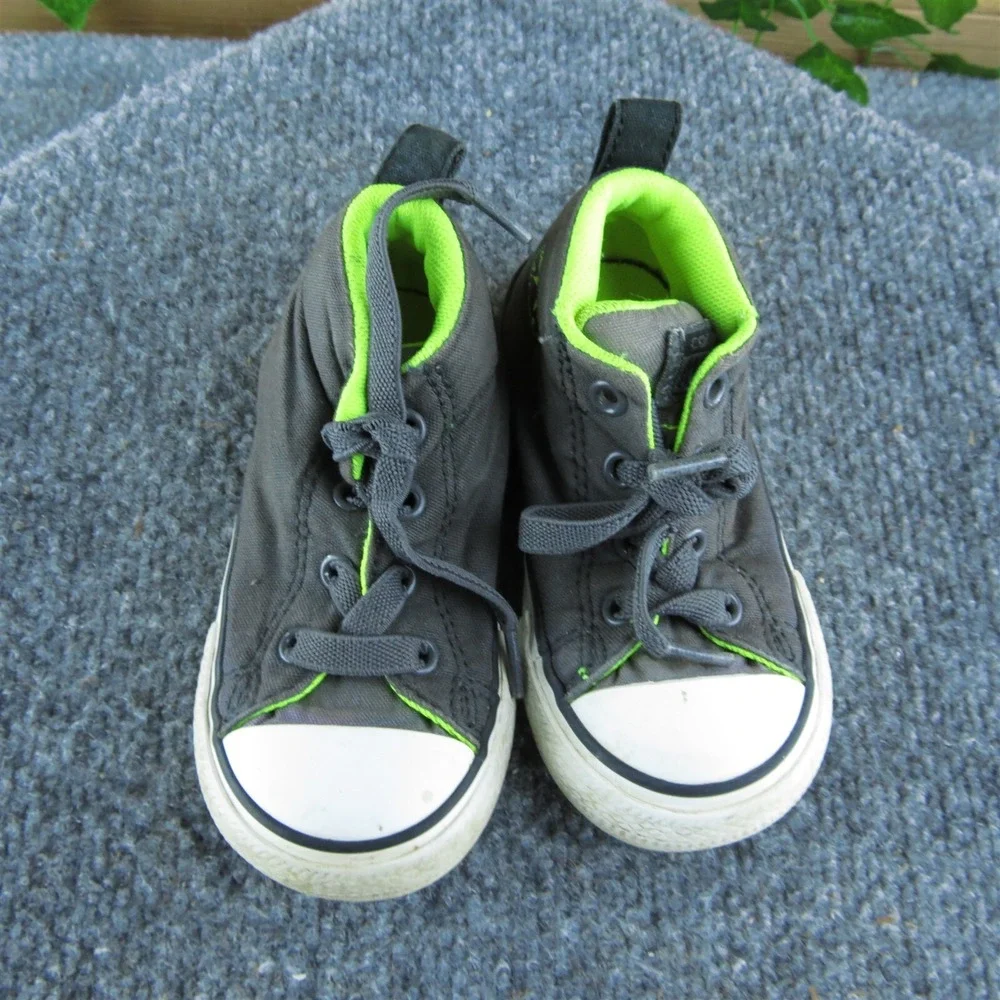Converse Boys Sneaker Size T 6 Medium Shoes Gray Fabric Lace‎ Up